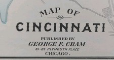 Vintage 1902 CINCINNATI OHIO Map 14