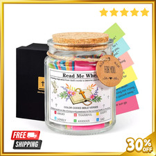 Christian Gifts for Women Bible Verse Jar 90 Color Coded Bible Verses in a Jar picture