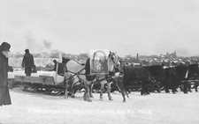 Harvesting Ice Lake Champlain Vermont VT - 11x17 Reprint picture