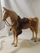 vintage Breyer Western Horse Figurine Palomino finish saddle and reins picture