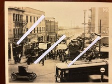 Original Photograph of Downtown Fort Worth 1923 Celebration - Rail Locomotives picture