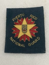 Vintage Puerto Rico National Guard Gold Bullion Blazer Patch Crest Insignia picture