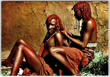 Young Masai Warriors Hairdressing Ochre Postcard SAPRA STUDIO Kenya Africa picture