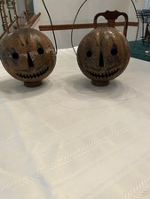 Antique Toledo Ohio Jack O Lantern Tin Halloween Parade Lantern with Handle picture