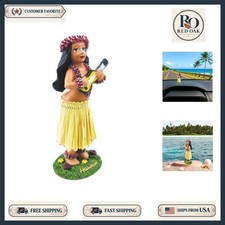 Girl with Ukulele Mini Dashboard Doll 4 inch Resin Decorative Desk Ornament picture