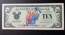 $10 Disney Bucks - Donald Duck 2003 Uncirculated - Crisp A 00592140A picture