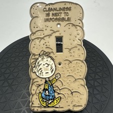 Peanuts Snoopy Light Switch Plate Linus Vintage 1954 picture
