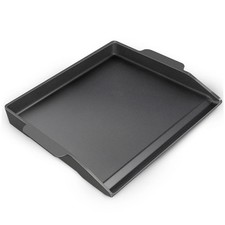 Enameled Cast Iron Griddle for Gas Grill, 17 in x13 in Flat Top with Handles picture