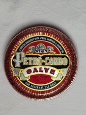 Vintage J.R. Watkins Petro-Carbo Salve 4-3/8 oz 124g Factory Sealed Tin Exp 2005 picture