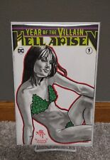 Poison Ivy Original Art - Sketch Cover Variant Blank Comic - Batman Hell Arisen picture