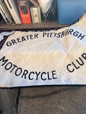 Vintage Pittsburgh Pa. Motorcycle Club Banner/Flag picture