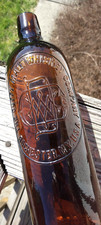 Old 1886 Malt Whiskey Company Whiskey Bottle Rochester,  New York ~  AMBER COLOR picture