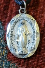 The Miraculous Medal Vintage & New Sterling Medal France Catholic picture