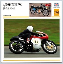 AJS/MATCHLESS 350 7R & 500 G50 1961 G Britain Edito Service Atlas Motorcycle Crd picture