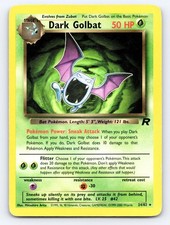 Dark Golbat 24/82 Rare Team Rocket Pokemon Unlimited Heavily Played picture