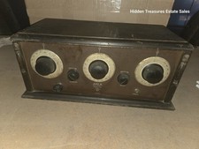 ANTIQUE 1925 ERLA DeLuxe Super Five 5 Tube Battery S5 Radio Weston Receiver Read picture