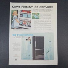 1958 Frigidaire Refrigerator Freezer Vintage Print Ad CP-144-58 Charcoal Gray picture