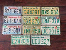 RARE LOT OF 11 WASHINGTON LICENSE PLATE PLATES 1975 1992 1996 1997 1995 ETC OLD picture