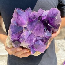 7.8lb Natural amethyst cluster quartz crystal Raw mineral specimen healing picture