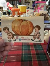 1920 Used Twelvetrees 2Boys Carrying Large Pumpkin Halloween postcard by Winsch picture