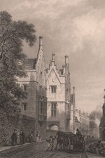 SIDNEY SUSSEX COLLEGE, Cambridge. LE KEUX 1841 old antique print picture picture