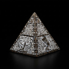 Unique Antique Egyptian Pyramid Figurine Nefertiti Carved Stone Hieroglyphic picture