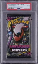 2019 POKEMON SUN & MOON UNIFIED MINDS FOIL PACK DARKRAI & UMBREON PSA 9 picture