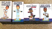 ATL Braves MLB Bobbleheads Lot of 4 M Olson, S. Murphy, M. Harris, Ozzie Albies picture