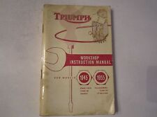 1964 TRIUMPH WORKSHOP INSTRUCTION MANUAL - 1945-1955 - SEE PICS - BN-12 picture