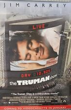 Jim Carrey Stars in THE TRUMAN SHOW 27 x 41.75  DVD promotional Movie poster picture