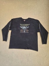 Vintage Harley Davidson Long Sleeve Shirt 2XL Eagle Effingham IL Black 2000s picture