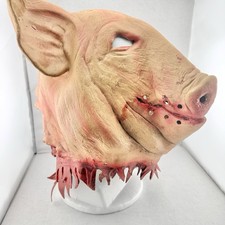 Vintage SAW Movie 2004 Pig Head Mask Halloween Horror Don Post Studio Blood Gore picture