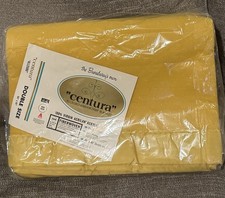 Vintage Mid Century Yellow Blanket 108 X 90 King Size New picture