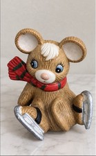 Vintage Homco Ice Skating Mice Mouse Figurine picture