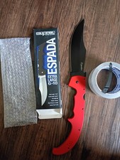Cold Steel Espada Xl Aus 10a Red G10 handle Folding Knife 7.5 Inch Blade picture