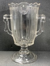 Riverside Paneled Clear EAPG Celery Vase, Antique (1880’S)Beautiful 7 1/4” Tall picture