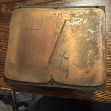 Antique Letterpress Printing Plate Religious Cross Jacob’s Ladder c1900 picture