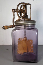 Dazey 4 Quart Glass Butter Churn #40 Vintage St. Louis  - Rare Purple Mn Glass picture