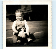 Vintage Photo 1920s, Spartanburg South Carolina Little Boy w/ Doll, 3 x 3, B & W picture