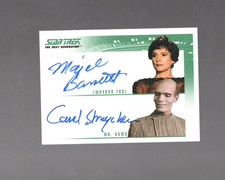 2005 STAR TREK TNG QUOTABLE MAJEL BARRETT & CAREL STRUYCKEN DUAL AUTOGRAPH picture