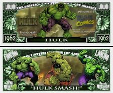 Incredible Hulk Marvel Comic 5 Pack Collectible Novelty 1 Million Dollar Bills picture