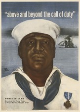 Dorie Miller Vintage 1942 Navy Cross Pearl Harbor Photo Reprint Wall Art picture