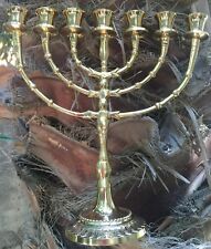 Brass Menorah 7 Israel copper Antique XL 12