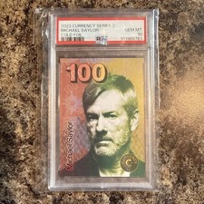 2023 CARDSMITHS CURRENCY SERIES 2 COLD FOIL MICHAEL SAYLOR PSA 9 picture
