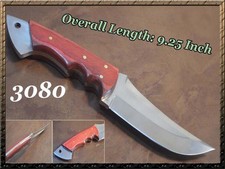 Custom Handmade D2 steel hunting skinner knife wood handle&Leather sheath picture