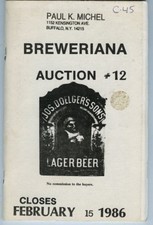 1986 Paul Michel Breweriana Auction # 12 Catalog W/Prices Booklet picture