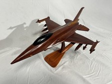 F-16 USAF Air Force Falcon Fighter Jet Mahogany Wood Desktop Model picture