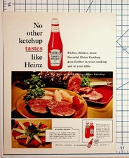 Vintage 1950s Heinz Ketchup Magazine Ad Roast Beef Stuffed Celery Recipe 57 picture