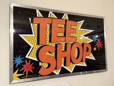 Vintage 1980s Large Tee Shop Clothing Sign Advertisement 47x28 Quality Rare picture