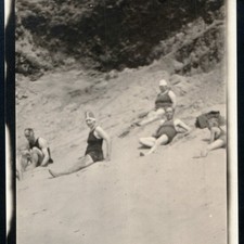 1917 Netarts, OR, RPPC Sand Dune Beach Swimsuits Bottomleys Claytons Tillamook picture
